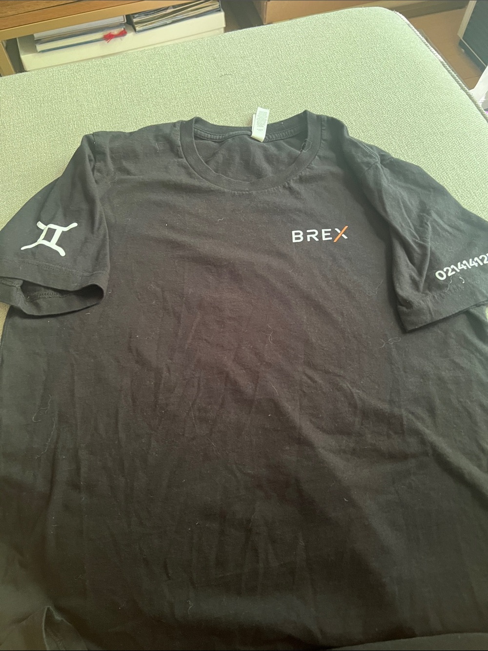 Black Short-Sleeve Logo T-Shirt for Men Medium